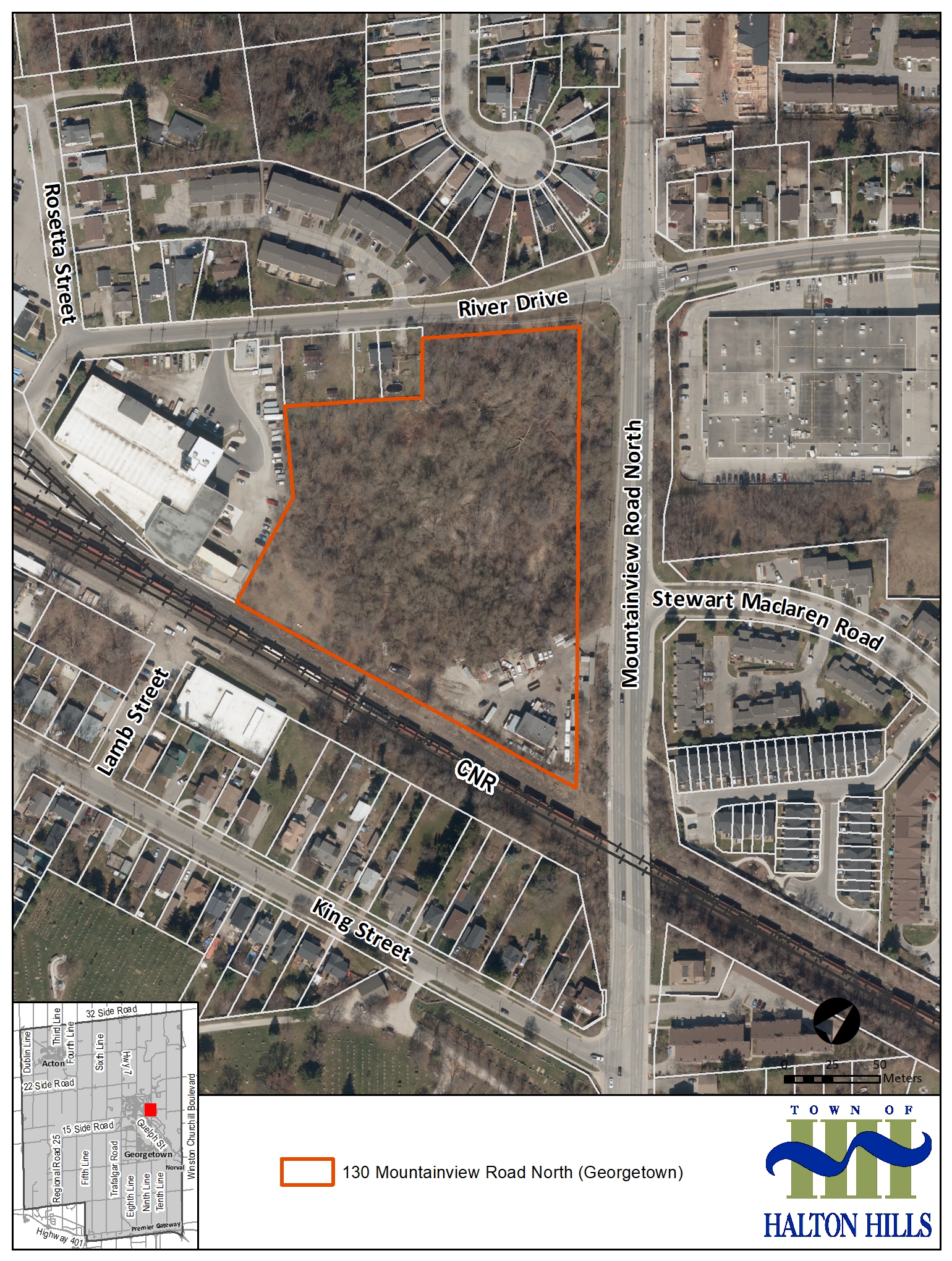 130 Mountainview Road North location map