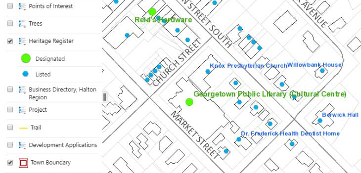 Map Of Georgetown Ontario   Heritagereg 